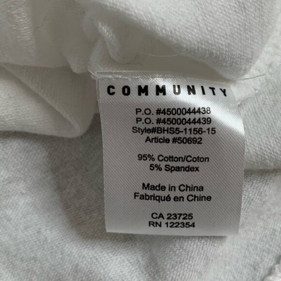 Aritzia Community Cotton T-shirt Tee short sleeve Crewneck Casual Basic White - Picture 10 of 11